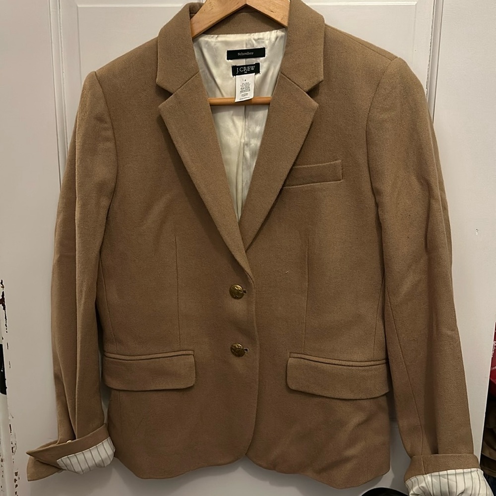 J Crew Tan Wool Schoolboy Blazer 6 New